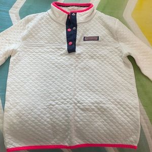 White Vineyard Vines Half Button Jacket Size M